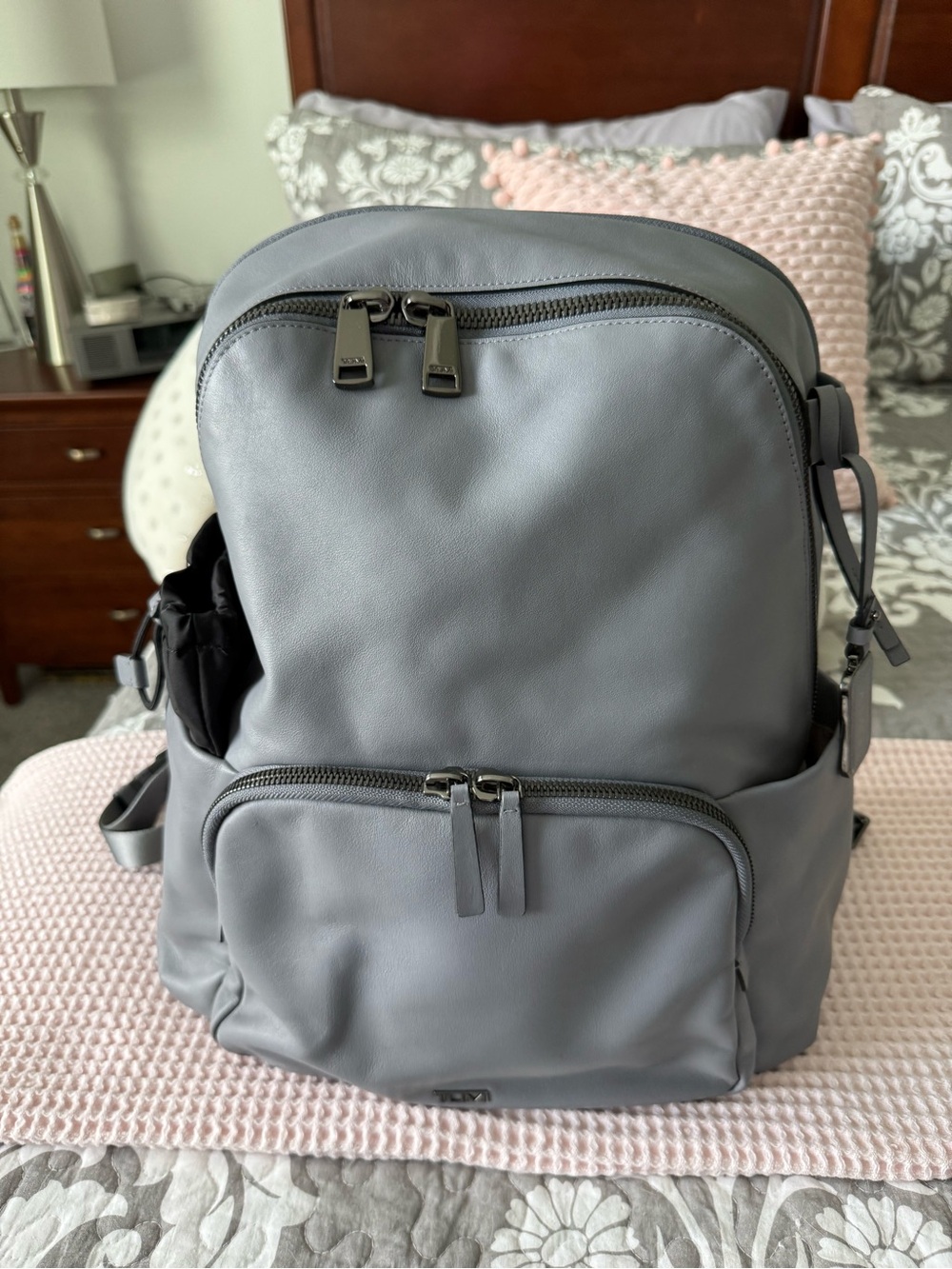 Tumi Gray Leather Ruby Women’s Backpack